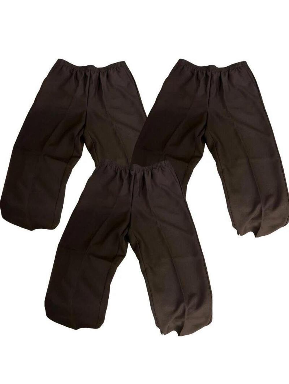 Alfred Dunner Classics Womens Brown Pull On Pants Size 10 Medium 3 Pack